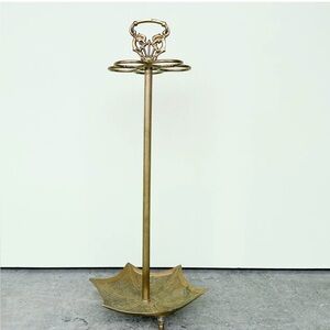 Ornate Brass Umbrella Stand - Vintage